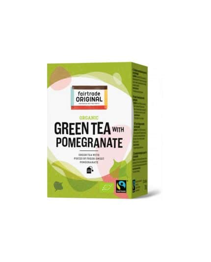 Biologische groene thee met granaatappel van Fairtrade Original.