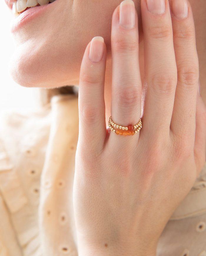 Fair fashion ring van A Beautiful Story met carneool, een prachtig, symbolisch cadeau.