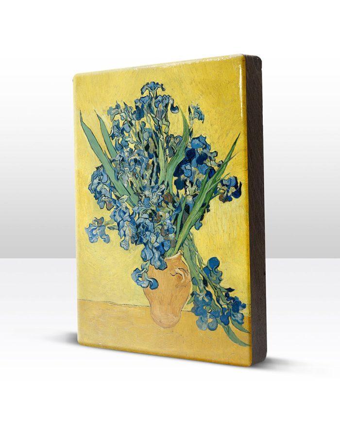 Laqueprint Van Gogh Irissen in een vaas: een duurzame reproductie van dit beroemde schilderij.