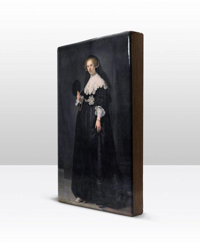 Duurzame reproductie van kunstwerk Portret van Oopjen Coppit door schilder Rembrandt van Rijn.