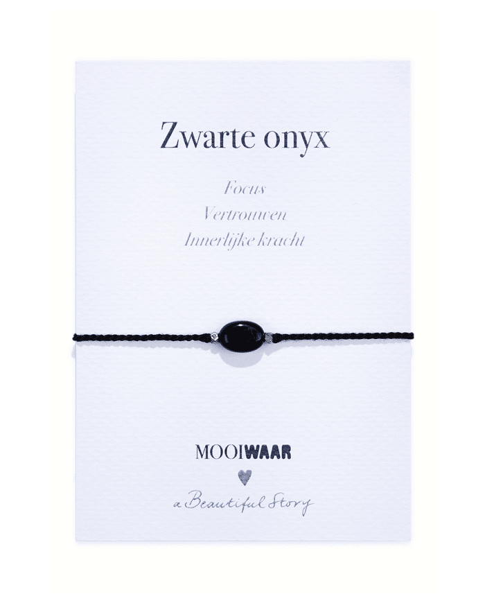 armband edelsteen Zwarte Onyx mooiwaar x a beautiful story