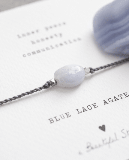 armband edelsteen Blauwe Agaat mooiwaar x a beautiful story close-up