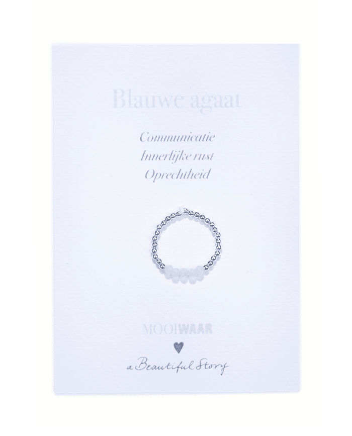 edelsteen ring Blauwe Agaat van MooiWAAR x A Beautiful Story