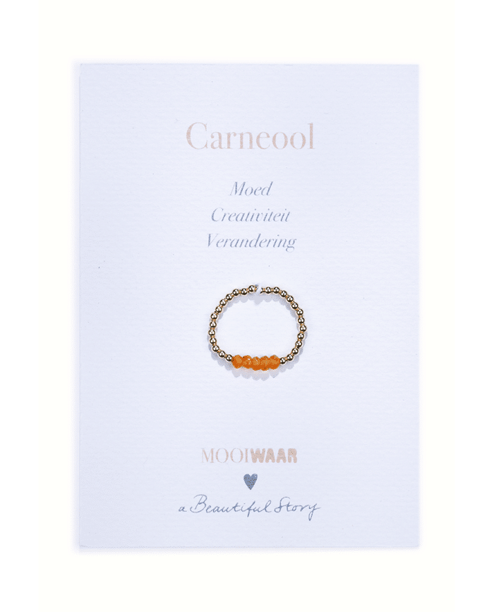 edelsteen ring Carneool van MooiWAAR x A Beautiful Story