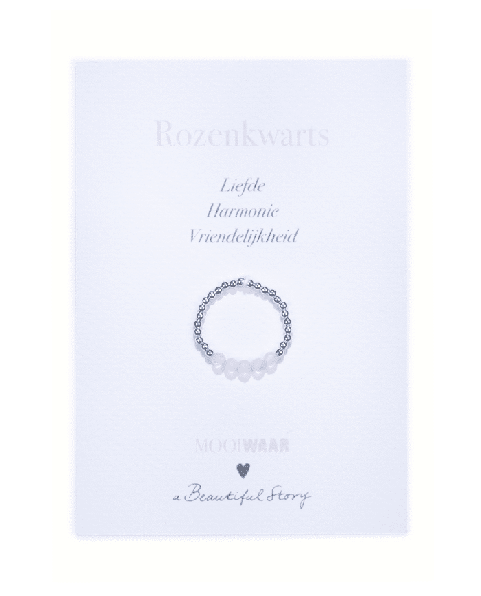 edelsteen Ring rozenkwarts van mooiwaar x a beautiful story
