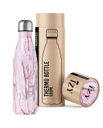 thermosfles design roze van IZY Bottles met doos
