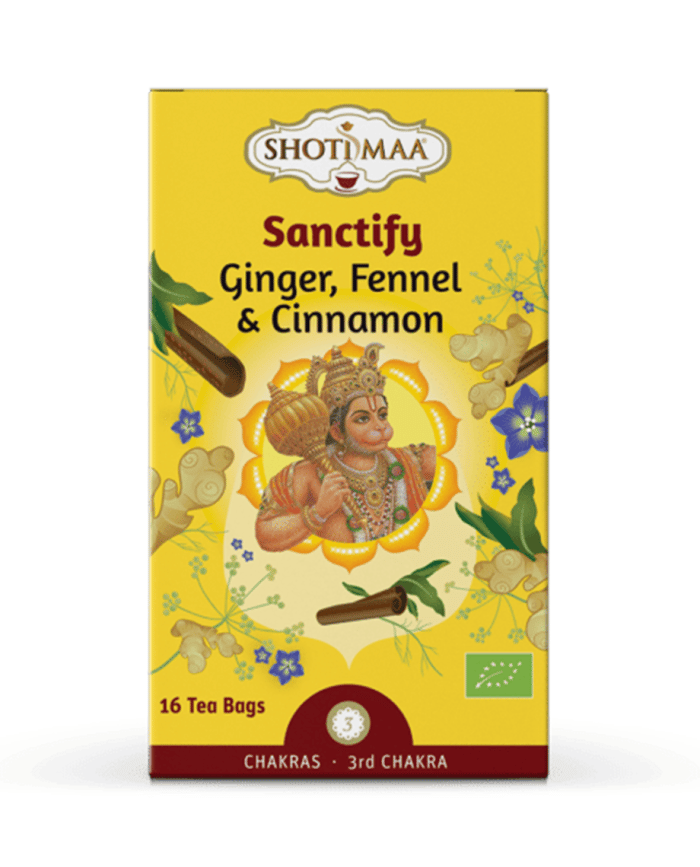 sanctify ginger fennel & cinnamon thee van shoti maa vooraanzicht