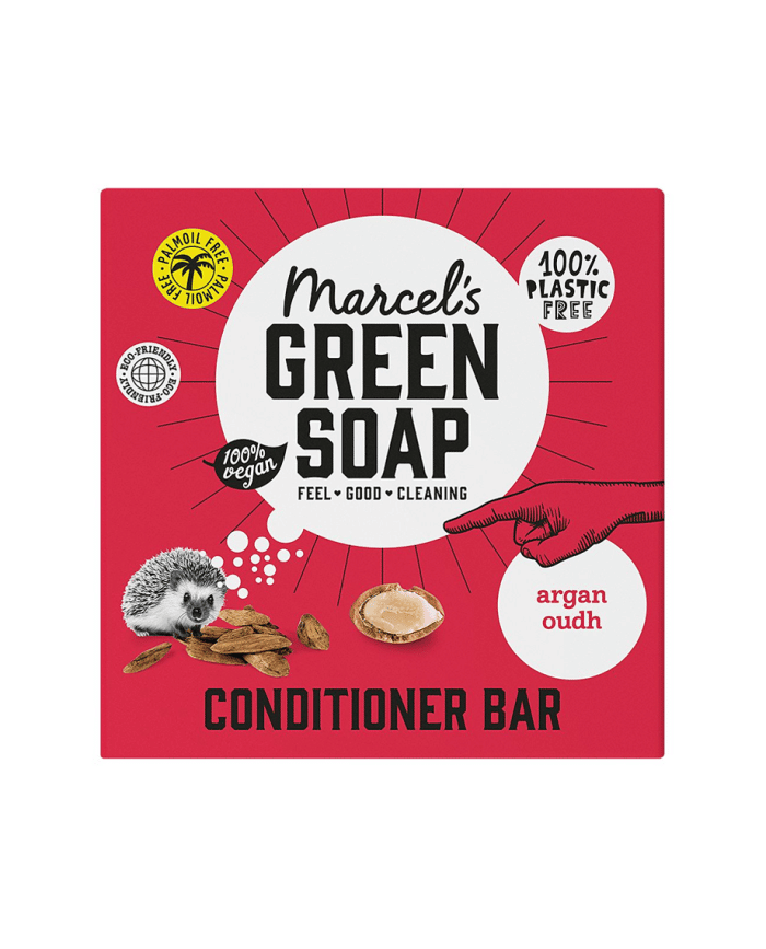 Conditioner bar argan & oudh van marcel's green soap vooraanzicht