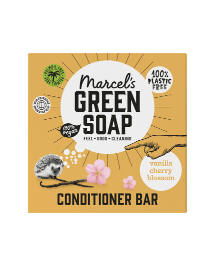 Conditioner bar vanilla & cherry blossom van marcel's green soap vooraanzicht