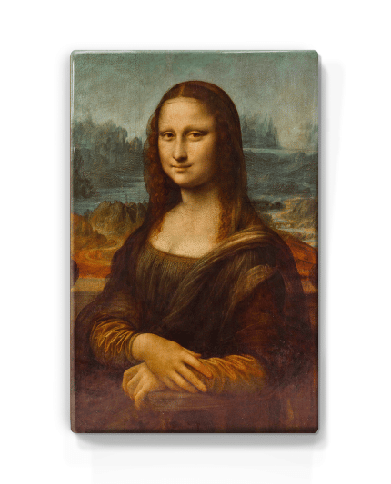 Reproductie Mona Lisa van Leonardo da Vinci laqueprint voorkant