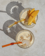 Pineut Mango Colada cocktail gemaakte glazen